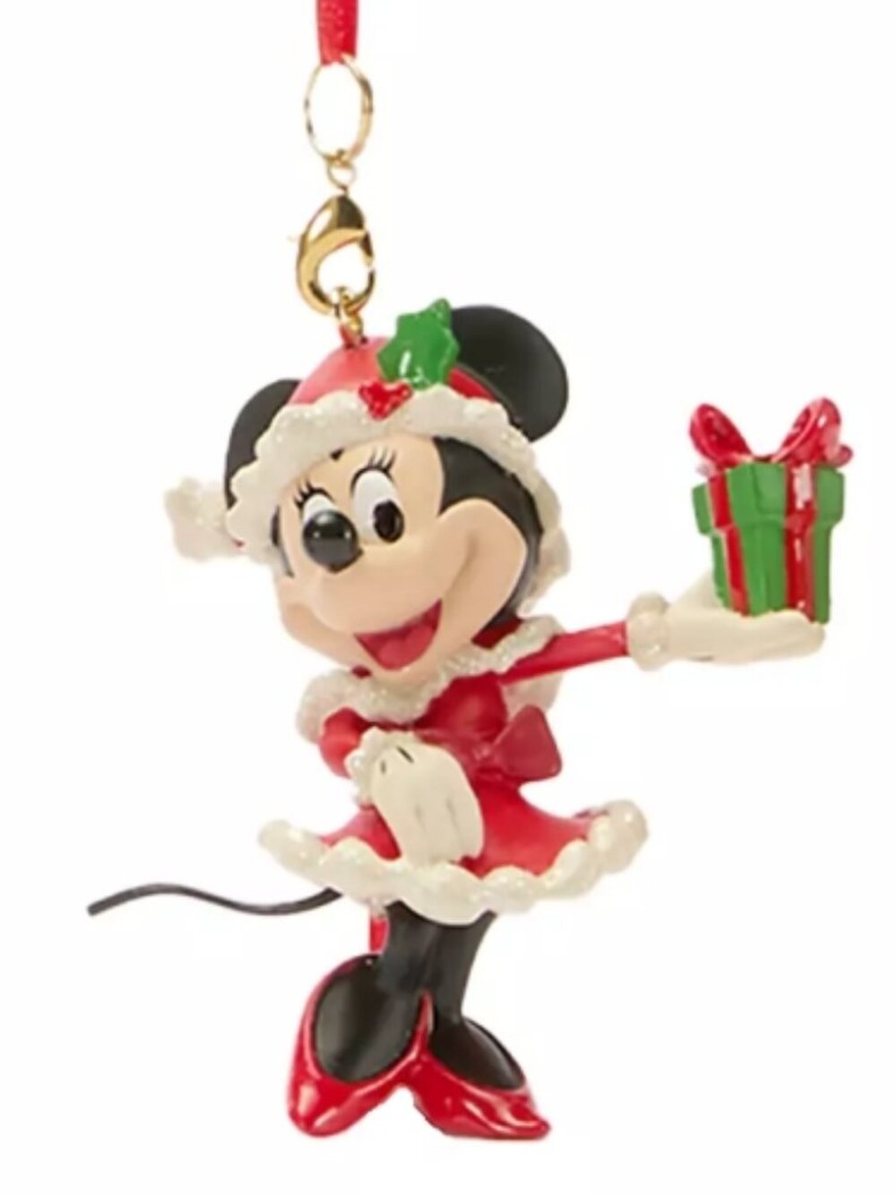 NEW Disney Minnie Mouse Christmas Ornament 2025 Holiday Santa Red Present Gift